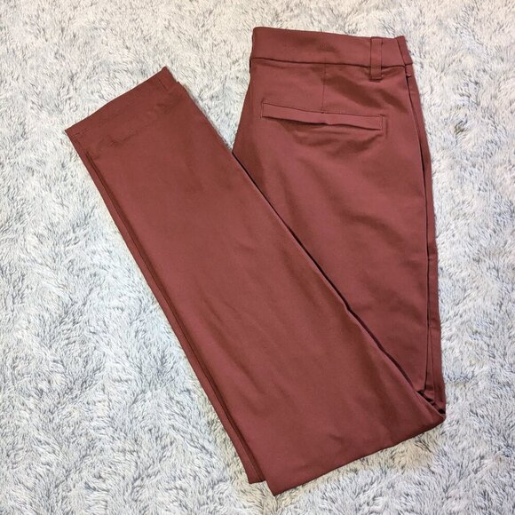 Lululemon Commission Pant Slim Fit Chino Date Brown Red Rust Size 32 - Picture 5 of 9